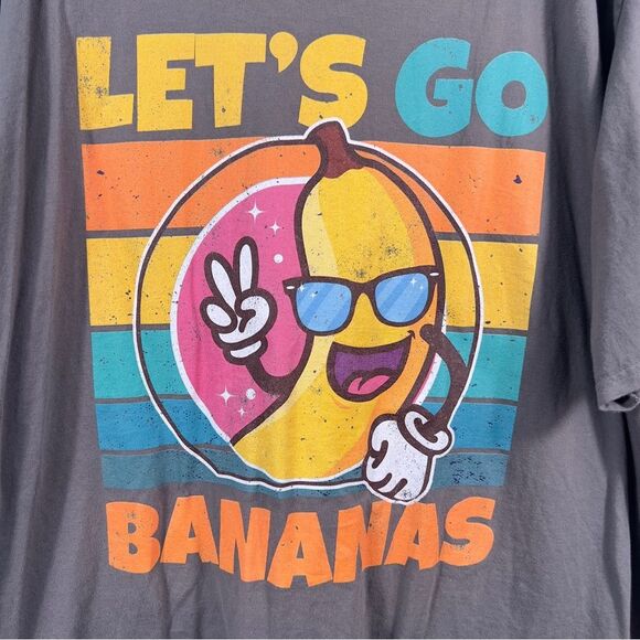 Port and Company Gray Let's Go Bananas Savannah Bananas Tee 0710 - Picture 2 of 7